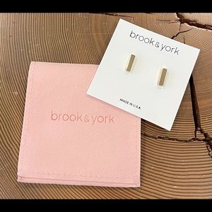 Brook & York Casey Bar Earrings, NIB